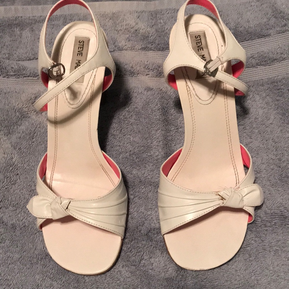 Steve Madden white heels